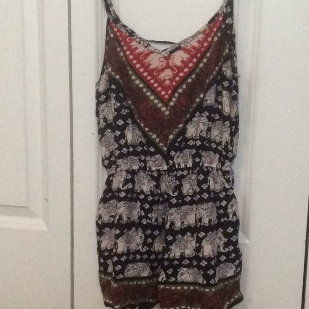 Elephant print romper